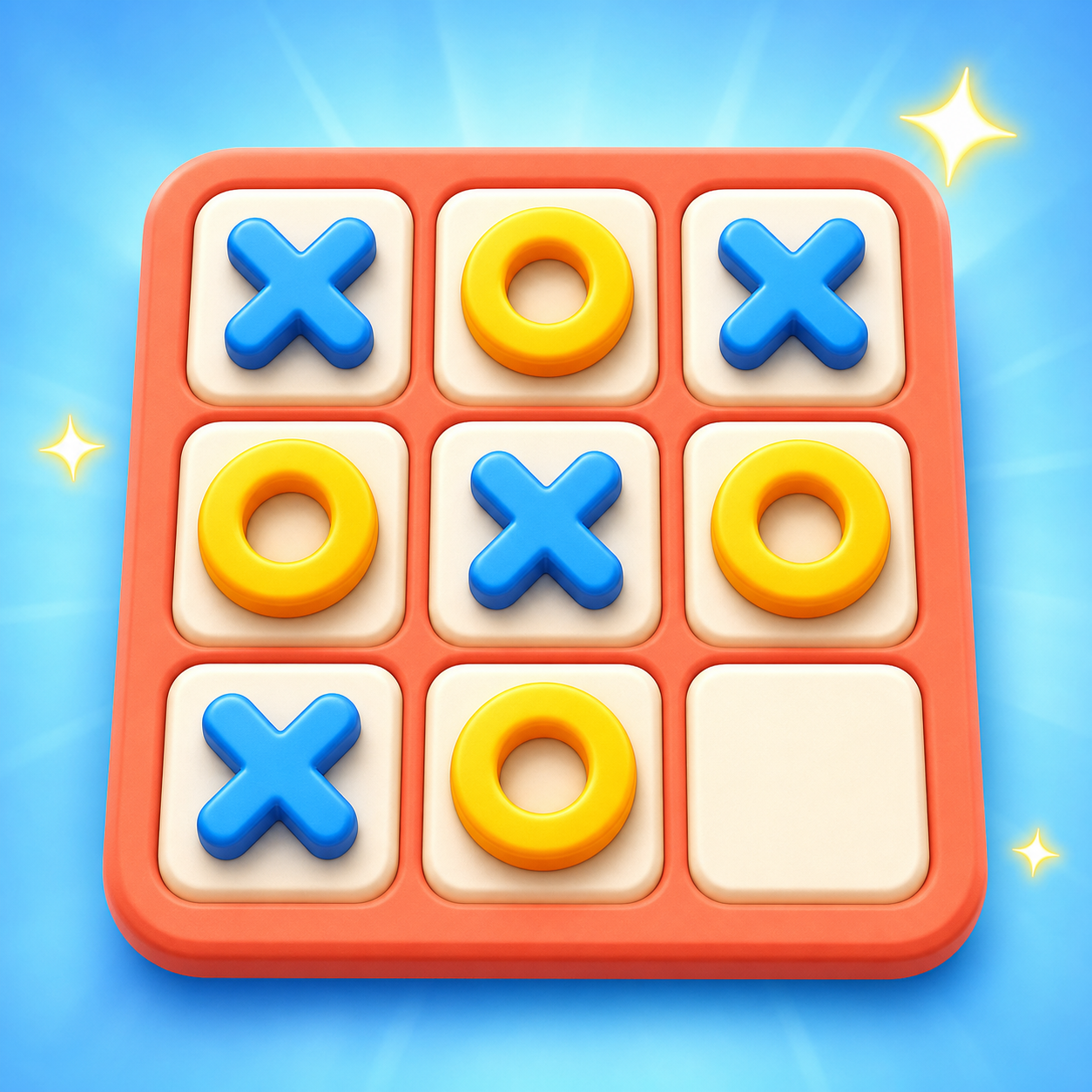 Cartoon Tic-Tac-Toe board